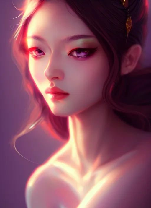 Image similar to goddess fullbody view, beautiful face, highly detailed, takuji kawano, artstation, soft light, sharp focus, illustration, character design