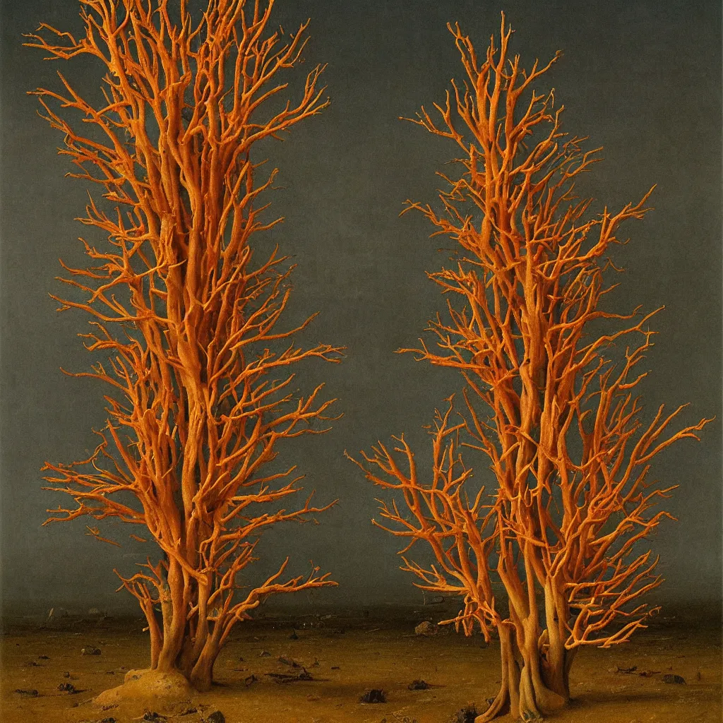 Prompt: a single colorful!! simple! ( coral ) fungus tower clear empty sky, a high contrast!! ultradetailed photorealistic painting by franz sedlacek, jan van eyck, pedro correa, hard lighting, masterpiece, png