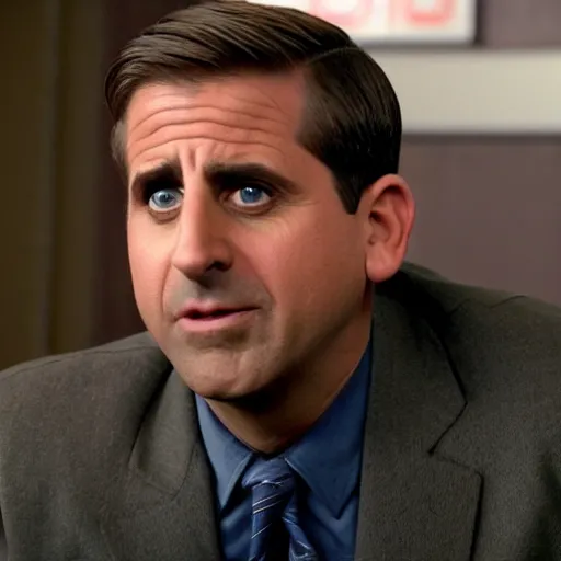 Image similar to michael scott played by steve carrell from the office in star wars force awakens,