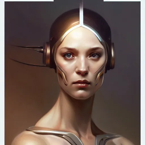 Image similar to portrait of a cyborg female, symetrical, fantasy, intricate, elegant, rim light, highly detailed, digital painting, artstation, concept art, matte, sharp focus, illustration, art by artgerm and greg rutkowski and william - adolphe bouguereau