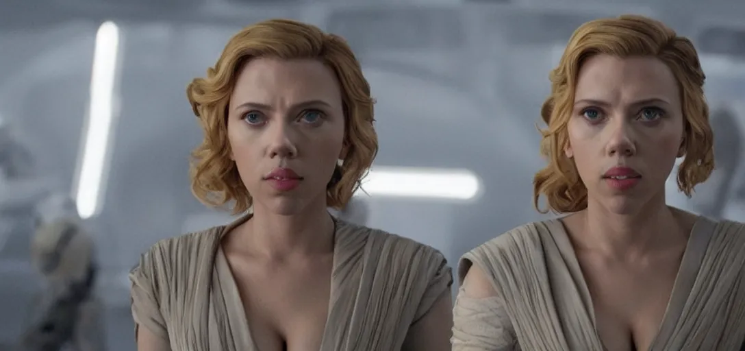 Image similar to still of scarlett johansson in star wars