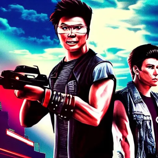 Prompt: Kung Fury 80s Over the Top 80s Action Movie