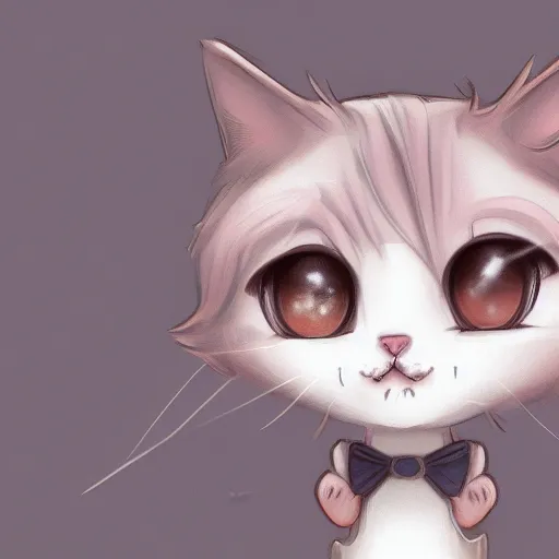 Prompt: Chibi pastel cute style drawn cat, hyperdetailed, artstation, cgsociety, 8k