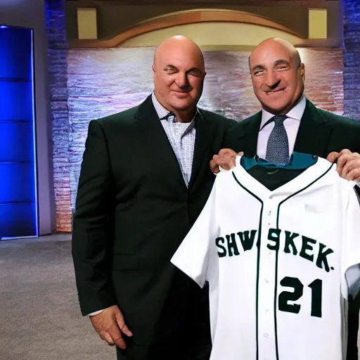 Image similar to Baseball suits Kevin O'Leary investing in a company, in Shark Tank (2016)