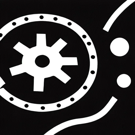 Prompt: logo for a company called clockwork dreams, sharp lines, gears