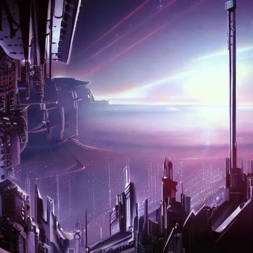 Image similar to neo tokyo evangelion dystopian future, matte painting, art station, high resolution