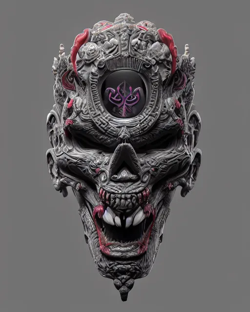 Image similar to 3 d ornate carved joker with tattoos profile portrait, sigma 5 0 0 mm f / 5. beautiful intricate highly detailed quetzalcoatl skull. bioluminescent, plasma, lava, ice, water, wind, creature, thunderstorm! artwork by tooth wu and wlop and beeple and greg rutkowski, 8 k trending on artstation