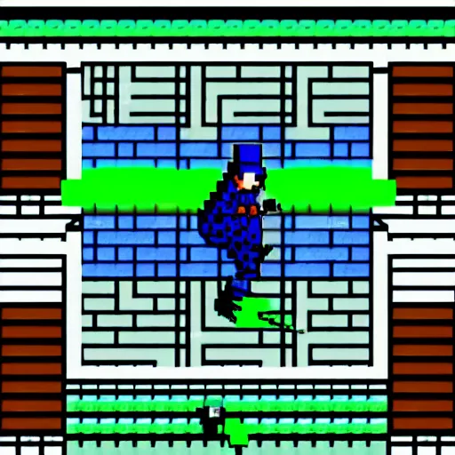 Image similar to 16bit ninja with blue suit, snes style