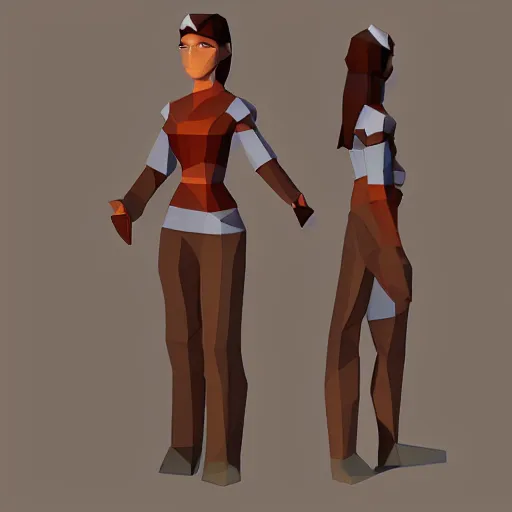 Prompt: low - poly katara