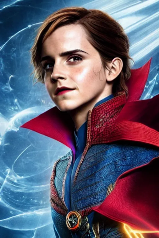 Image similar to emma watson as doctor strange, hyper realistic