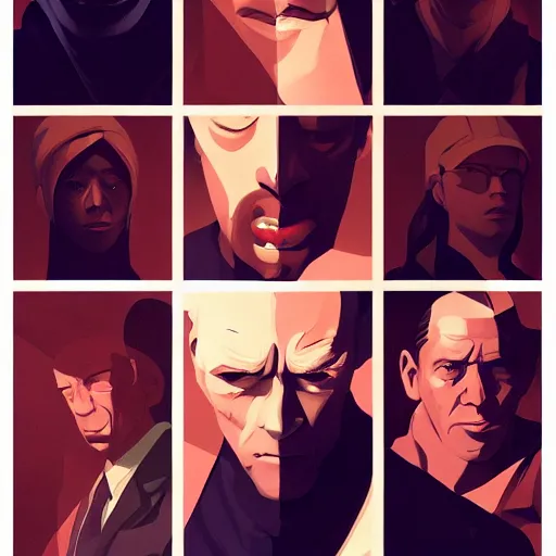 Image similar to face icon stylized minimalist die hard, loftis, cory behance hd by jesper ejsing, by rhads, makoto shinkai and lois van baarle, ilya kuvshinov, rossdraws global illumination