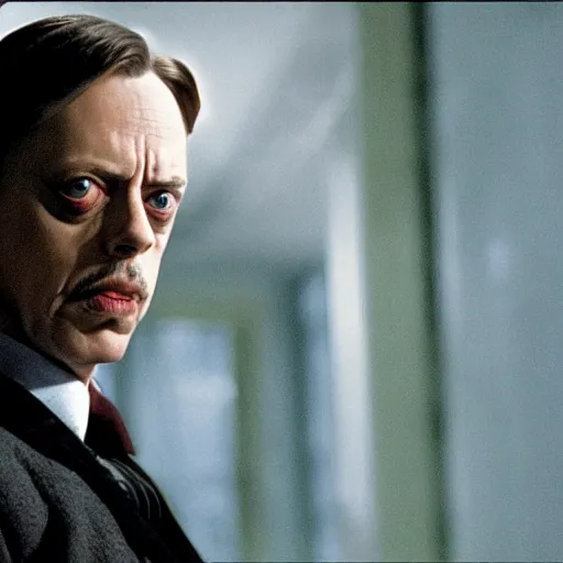 Image similar to film still of steve buscemi in Batman, 4k