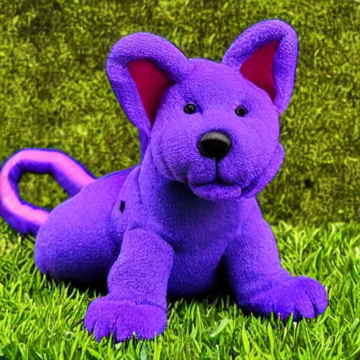 Prompt: purple puppy dragon