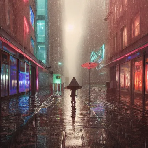 Image similar to Photorealistic feel the rain on your skin, no one else can feel it for you, only you can let it in. Hyperdetailed photorealism, 108 megapixels, amazing depth, glowing rich colors, powerful imagery, psychedelic Overtones, 3D finalrender, 3d shading, cinematic lighting, artstation concept art