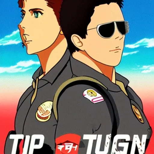 Image similar to top gun by studio ghibli