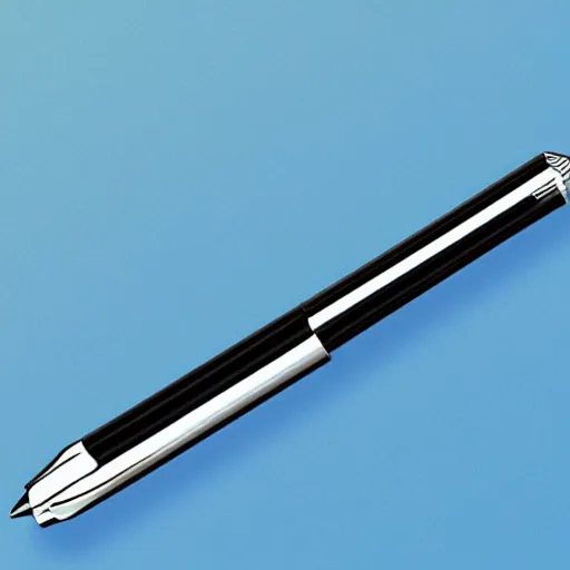 Prompt: logo of a pen tip, with ai theme, trending on logostation