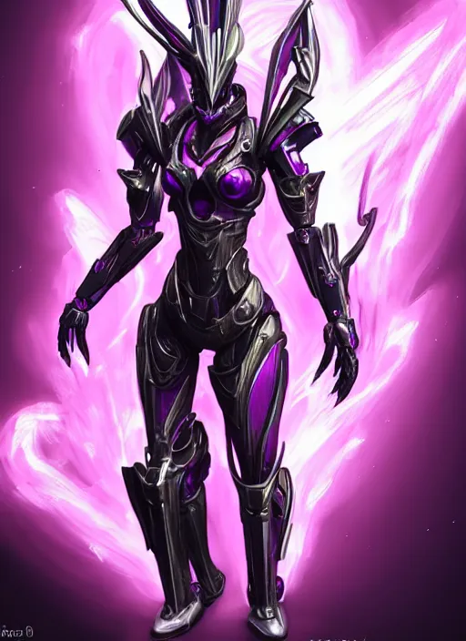 Image similar to cinematic, hyperdetailed elegant beautiful stunning giantess anthropomorphic mecha hot female dragon goddess, sharp spines, sharp metal ears, glowing purple visor, smooth fuschia skin, silver armor, bigger than galaxy, epic proportions, epic scale, macro giantess, warframe, destiny, furry, dragon art, goddess art, giantess art, furaffinity, octane