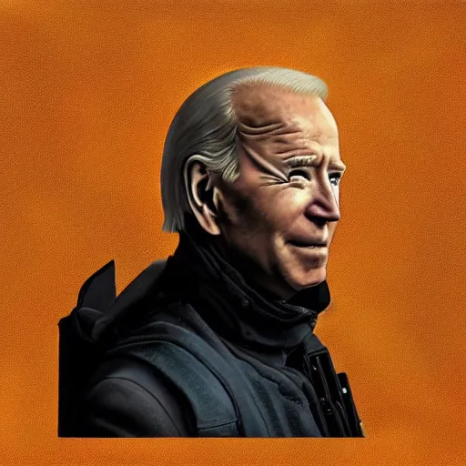 Prompt: joe biden as a photorealistic fremen Dune, shai hulud, freman, shai-hulud, artstation hall of fame gallery, editors choice, #1 digital painting of all time, most beautiful image ever created, emotionally evocative, greatest art ever made, lifetime achievement magnum opus masterpiece, the most amazing breathtaking image with the deepest message ever painted, a thing of beauty beyond imagination or words, 4k, highly detailed, cinematic lighting