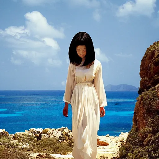 Image similar to beautiful oriental girl walks around Socotra among endemic plants, flowers and snags in a long transparent flowing dress and meets mystical animals, mystical insects, mystical birds, lizards, snakes, gorgeous, Atmosphere, hypnotic dimensions, mythology, Rococo, photorealism, in the style of Jin Kagetsu, James Jean and wlop, Valentin Serov style, Hieronymus Bosch style, Zdzislaw Beksinski style, hyperrealistic, sharp focus, intricate concept art, digital painting, ambient lighting, 4k, hdt, artstation trending on Gsociety, trending on ArtstationHQ, trending on deviantart, professionally post-processed, wide-angle action dynamic portraithyperdetailed, hyper quality, 16K