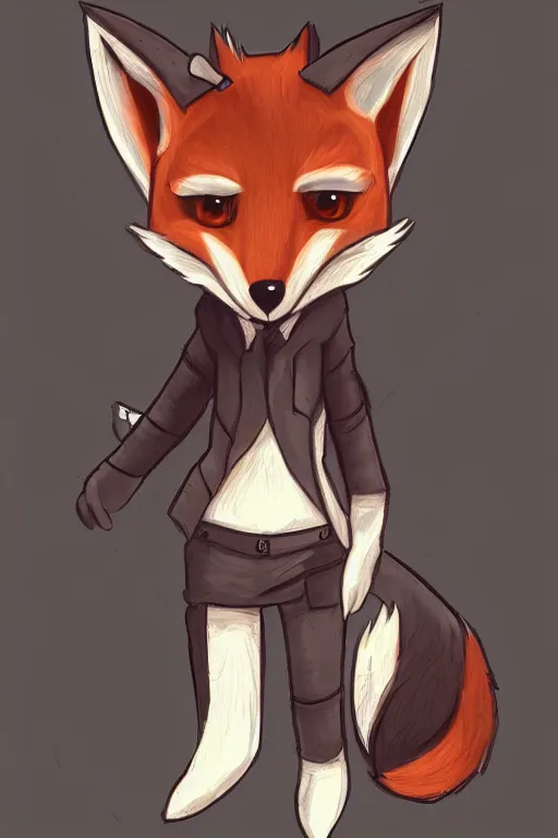 Image similar to a fox fursona, trending on artstation, by kawacy, furry art, digital art