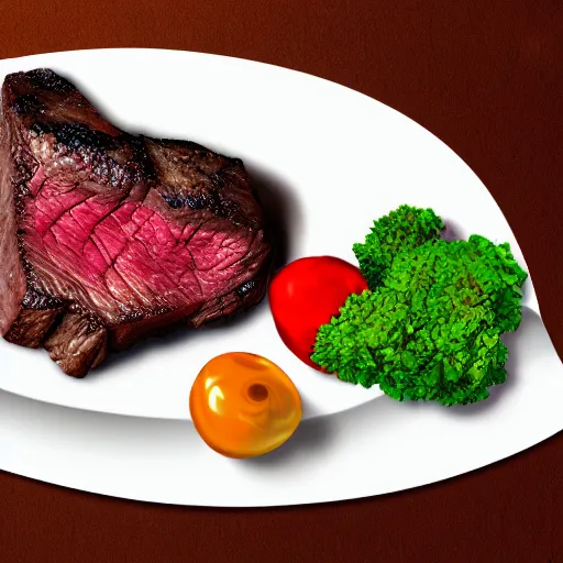 Image similar to perfect steak, high quality digital art, ultra realistic details