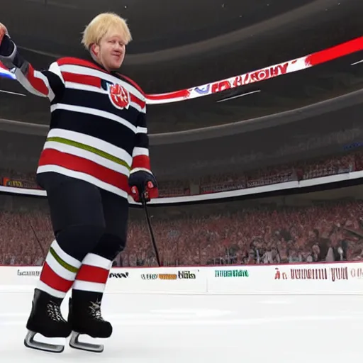 Image similar to Boris Johnson in NHL 21