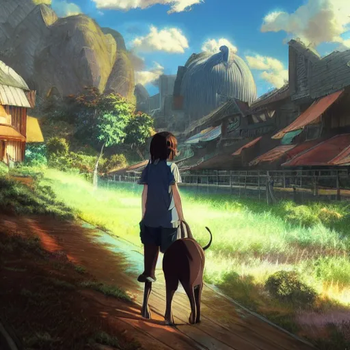 Prompt: giant pig eating everybody, highly detailed, 4k resolution, lighting, anime scenery by Makoto shinkai