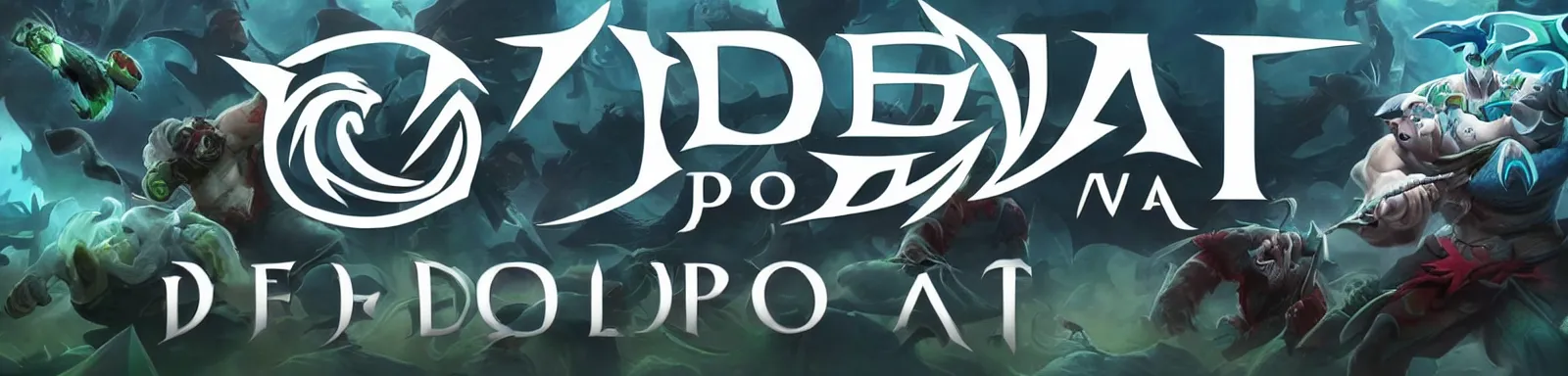 Image similar to dota 2 logo and text