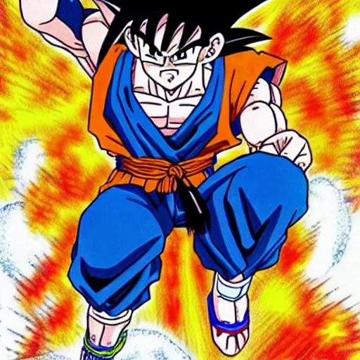 Goku (Saiyan Saga Pose) [Dokkan] by woodlandbuckle on DeviantArt