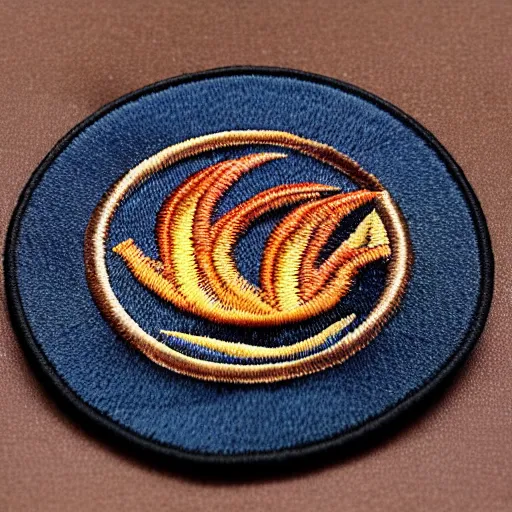 Image similar to flame embroidered patch retro - futuristic design