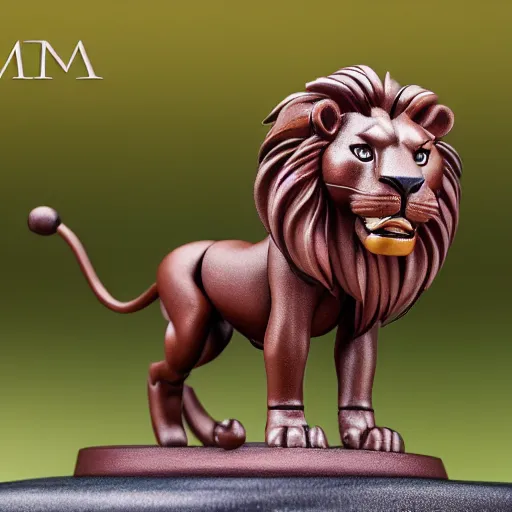 Image similar to a figma lion, 4 k, highly detailed