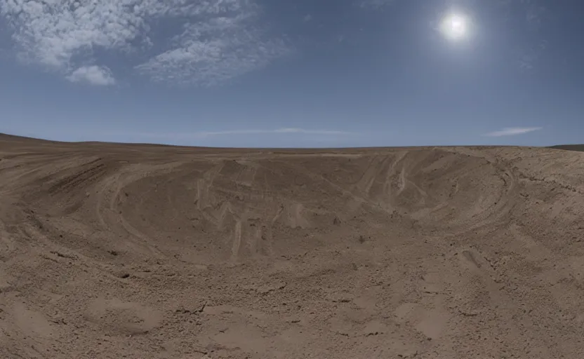 Image similar to a motocross track, on the surface of the moon