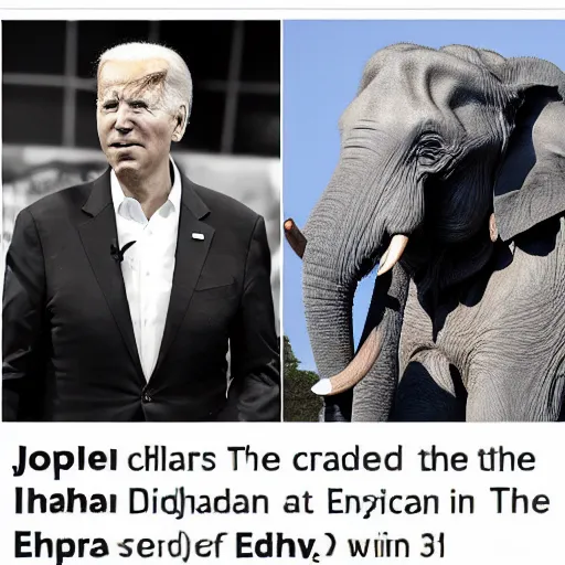 Joe Biden crossed with an elephant | Stable Diffusion | OpenArt