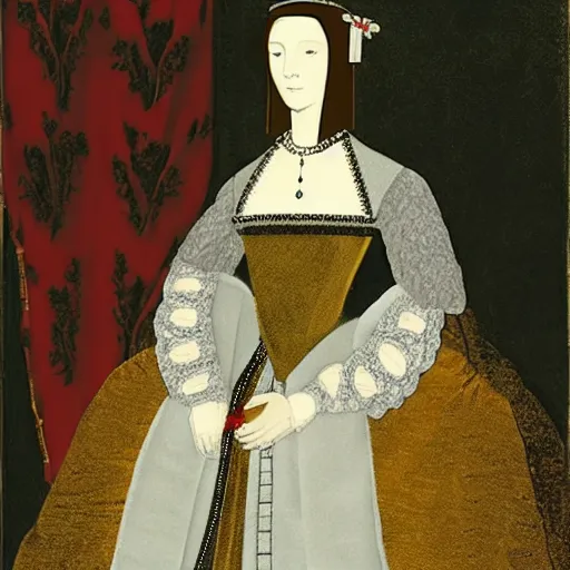 Image similar to Anne Boleyn turning into a bird