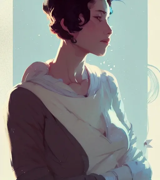 Image similar to portrait of dorian in love with a beautiful anna by atey ghailan, by greg rutkowski, by greg tocchini, by james gilleard, by joe fenton, by kaethe butcher, dynamic lighting, gradient light blue, brown, blonde cream and white color scheme, grunge aesthetic