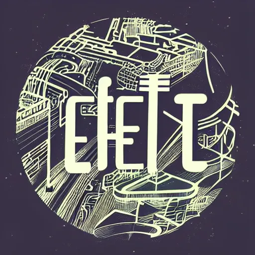 Image similar to “JEFF” text, JEFF “(((JEFF)))))” text logo, simple white background Victo Ngai, Kilian Eng