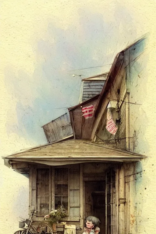 Image similar to (((((1950s small town. muted colors.))))) by Jean-Baptiste Monge !!!!!!!!!!!!!!!!!!!!!!!!!!!