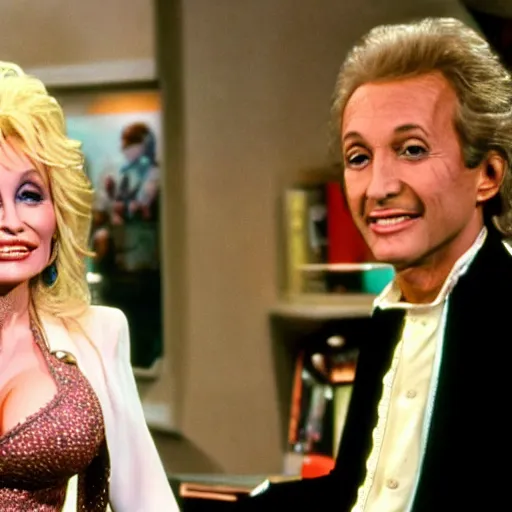 Image similar to Dolly Parton on an episode of Deep Space Nine