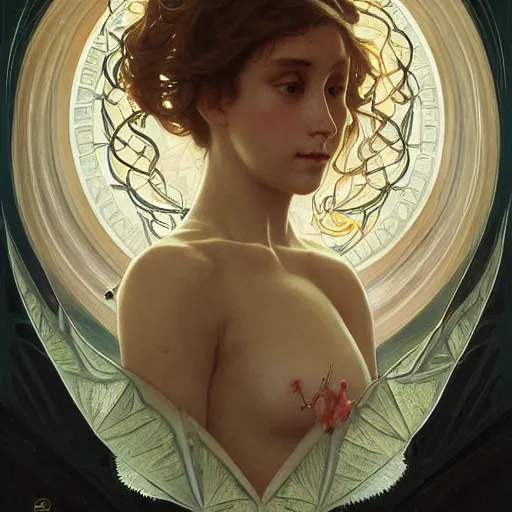 Prompt: larvae, intricate, elegant, highly detailed, digital painting, artstation, concept art, smooth, sharp focus, illustration, art by artgerm and greg rutkowski and alphonse mucha and william - adolphe bouguereau