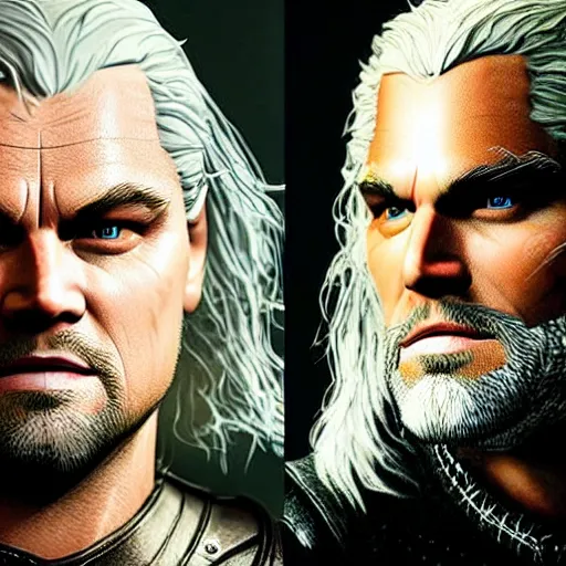 Prompt: Leonardo Dicaprio, Geralt of Rivia in Witcher.