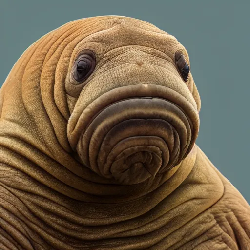 Prompt: a Walrus-Tardigrade-hybrid, award-winning-photograph, beautiful daylight, crystal-clear-focus, sharp-lens, amazing photography