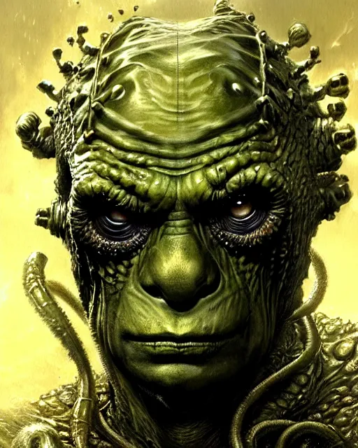 Prompt: portrait of the creature from the black lagoon, fantasy character portrait, ultra realistic, concept art, intricate details, highly detailed by greg rutkowski, gaston bussiere, craig mullins, simon bisley