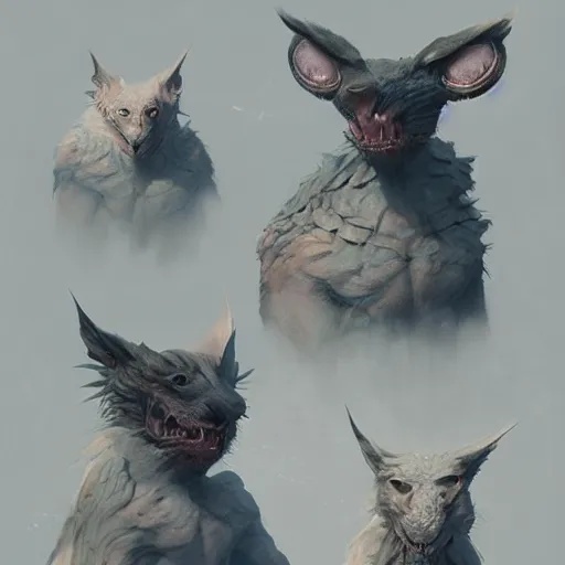 Image similar to four living creatures that had eyes all over their bodies,digital Art, hiperrealist Detailed, cinematographic, artstation Greg rutkowski