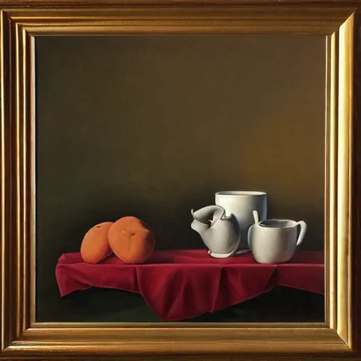 Image similar to still life painting by David Brown, matte,