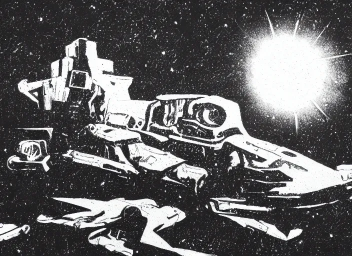 Image similar to deep rock galactic as a black and white etching