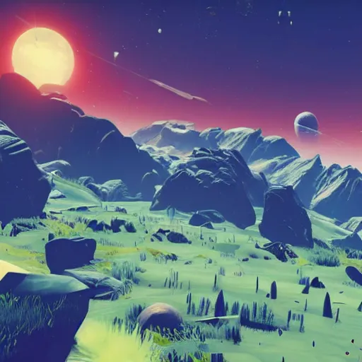 Image similar to No Mans Sky, game, Sean Murray