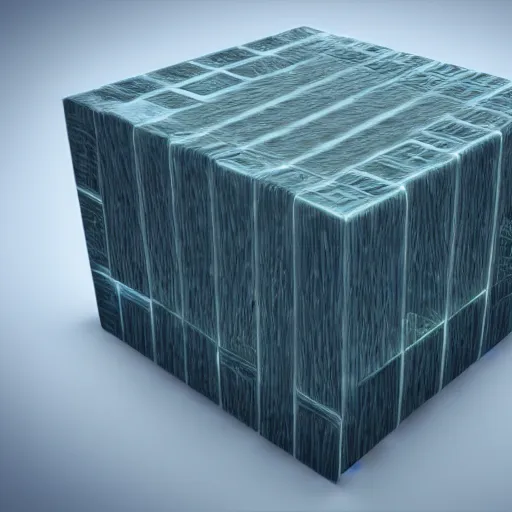 Prompt: tesseract rendering