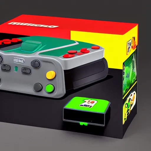 Image similar to a nintendo 6 4 from the future