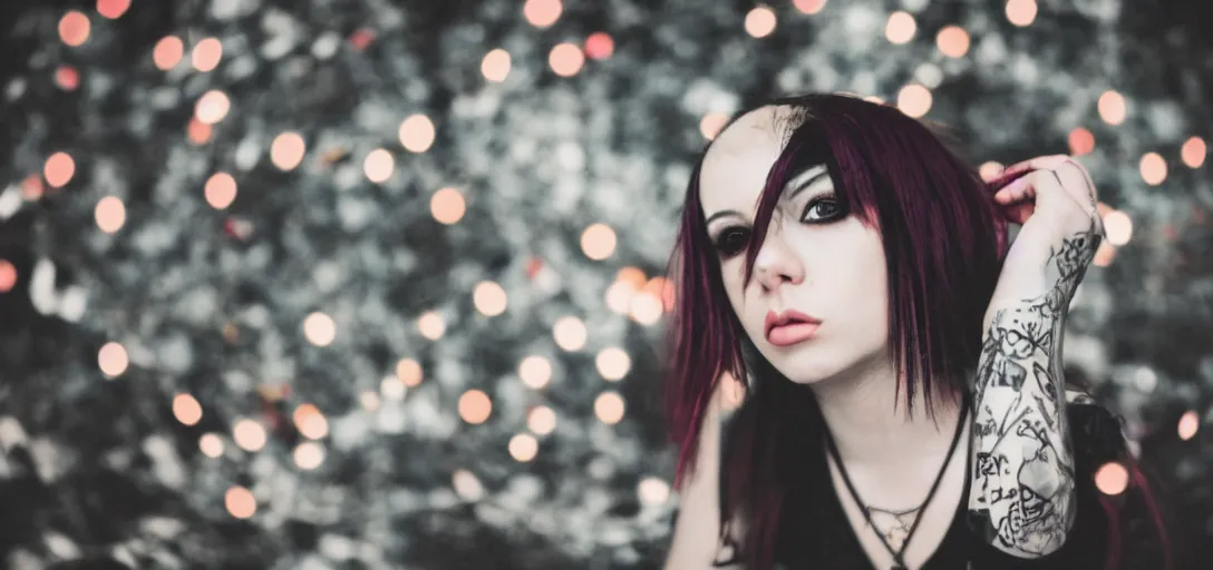 Image similar to emo scene kid bokeh