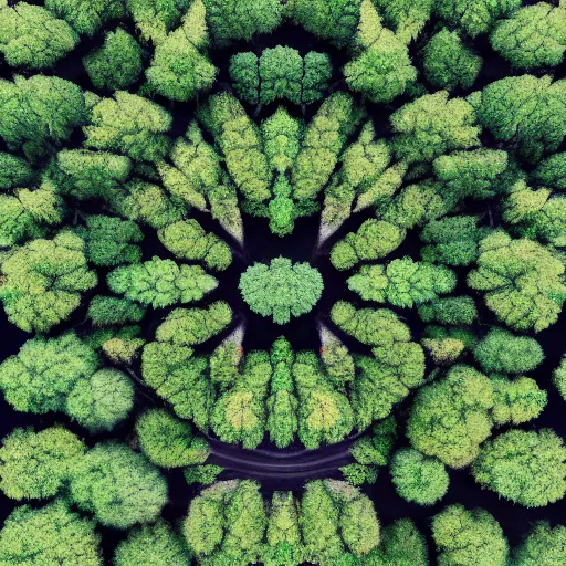 Image similar to Tree from aerial view, made of seamless squares